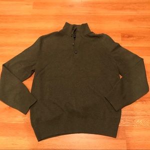 Banana Republic Olive Green Button Half-Zip